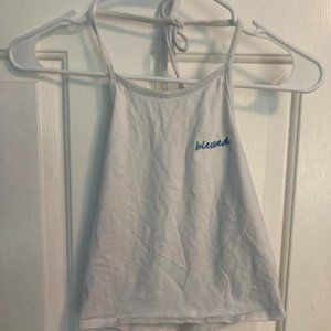 blessed halter top white pacsun